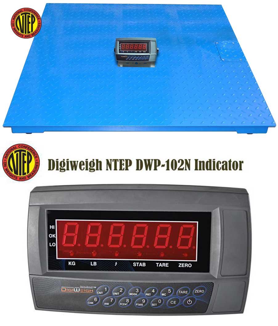 DIGIWEIGH DWP5000F 5k x 1lb NTEP SCALE 4' x 4' 