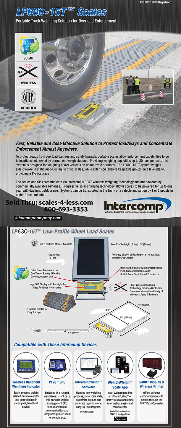 Intercomp LP600-15T Portable NTEP Scale System 182013-RFX